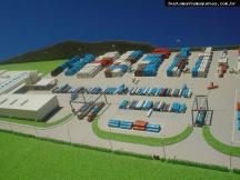 Foto de maquete fisica de Indústrias produzida para o cliente Amanco Brasil, localizada na cidade de Joinville/SC