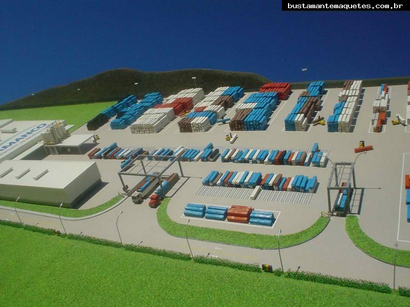 Foto de maquete fisica de Indústrias produzida para o cliente Amanco Brasil, localizada na cidade de Joinville/SC