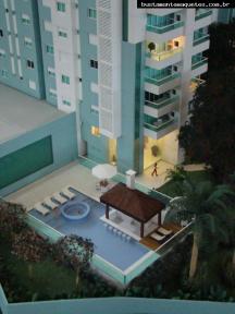 Foto de maquete fisica de Edifícios Residenciais produzida para o cliente CETOR Engenharia, localizada na cidade de Blumenau/SC