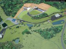Foto de maquete fisica de Indústrias produzida para o cliente Catarinense Eng. Ambiental, localizada na cidade de Joinville/SC