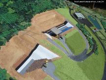 Foto de maquete fisica de Indústrias produzida para o cliente Catarinense Eng. Ambiental, localizada na cidade de Joinville/SC