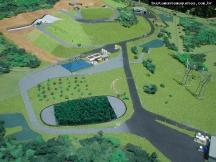Foto de maquete fisica de Indústrias produzida para o cliente Catarinense Eng. Ambiental, localizada na cidade de Joinville/SC