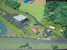Foto de maquete fisica de Indústrias produzida para o cliente Catarinense Eng. Ambiental, localizada na cidade de Joinville/SC