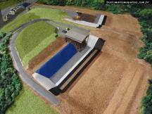 Foto de maquete fisica de Indústrias produzida para o cliente Catarinense Eng. Ambiental, localizada na cidade de Joinville/SC