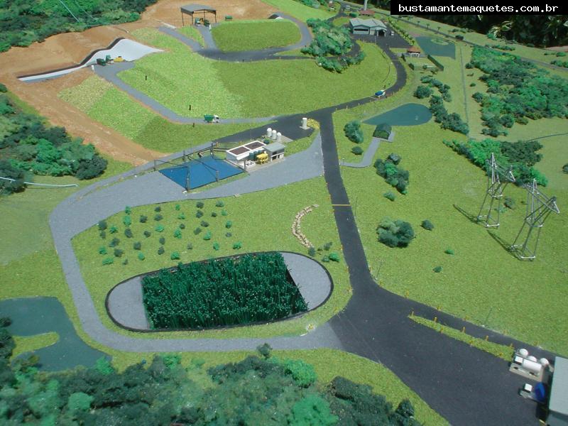 Foto de maquete fisica de Indústrias produzida para o cliente Catarinense Eng. Ambiental, localizada na cidade de Joinville/SC
