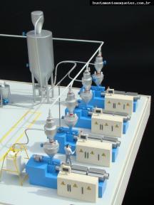 Foto de maquete fisica de Modelos Reduzidos produzida para o cliente Albag Engenharia Industrial Ltda., localizada na cidade de Joinville/SC