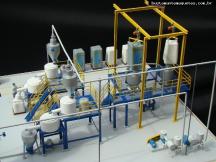 Foto de maquete fisica de Modelos Reduzidos produzida para o cliente Albag Engenharia Industrial Ltda., localizada na cidade de Joinville/SC
