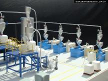 Foto de maquete fisica de Modelos Reduzidos produzida para o cliente Albag Engenharia Industrial Ltda., localizada na cidade de Joinville/SC