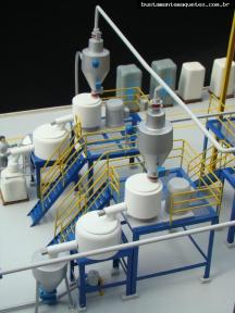 Foto de maquete fisica de Modelos Reduzidos produzida para o cliente Albag Engenharia Industrial Ltda., localizada na cidade de Joinville/SC