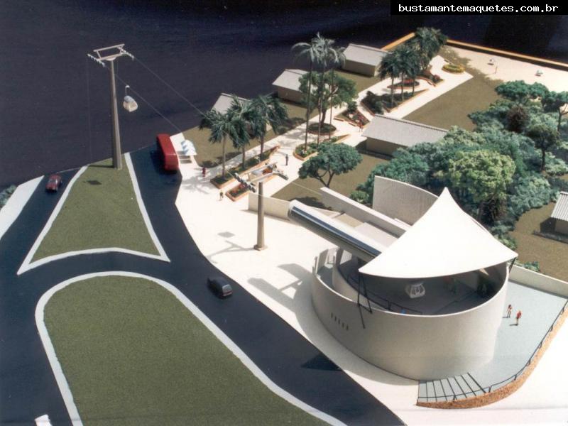 Foto de maquete fisica de Parques produzida para o cliente Bontur S.A. Bondinhos Aereos, localizada na cidade de Balneário Camboriú/SC