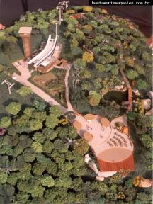 Foto de maquete fisica de Parques produzida para o cliente Bontur S.A. Bondinhos Aereos, localizada na cidade de Balneário Camboriú/SC